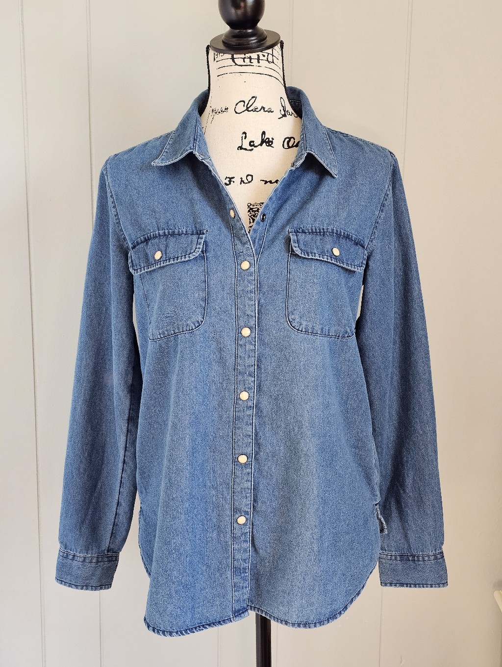 Lucky Brand Classic Denim Chambray Button-Up Shirt - Blue